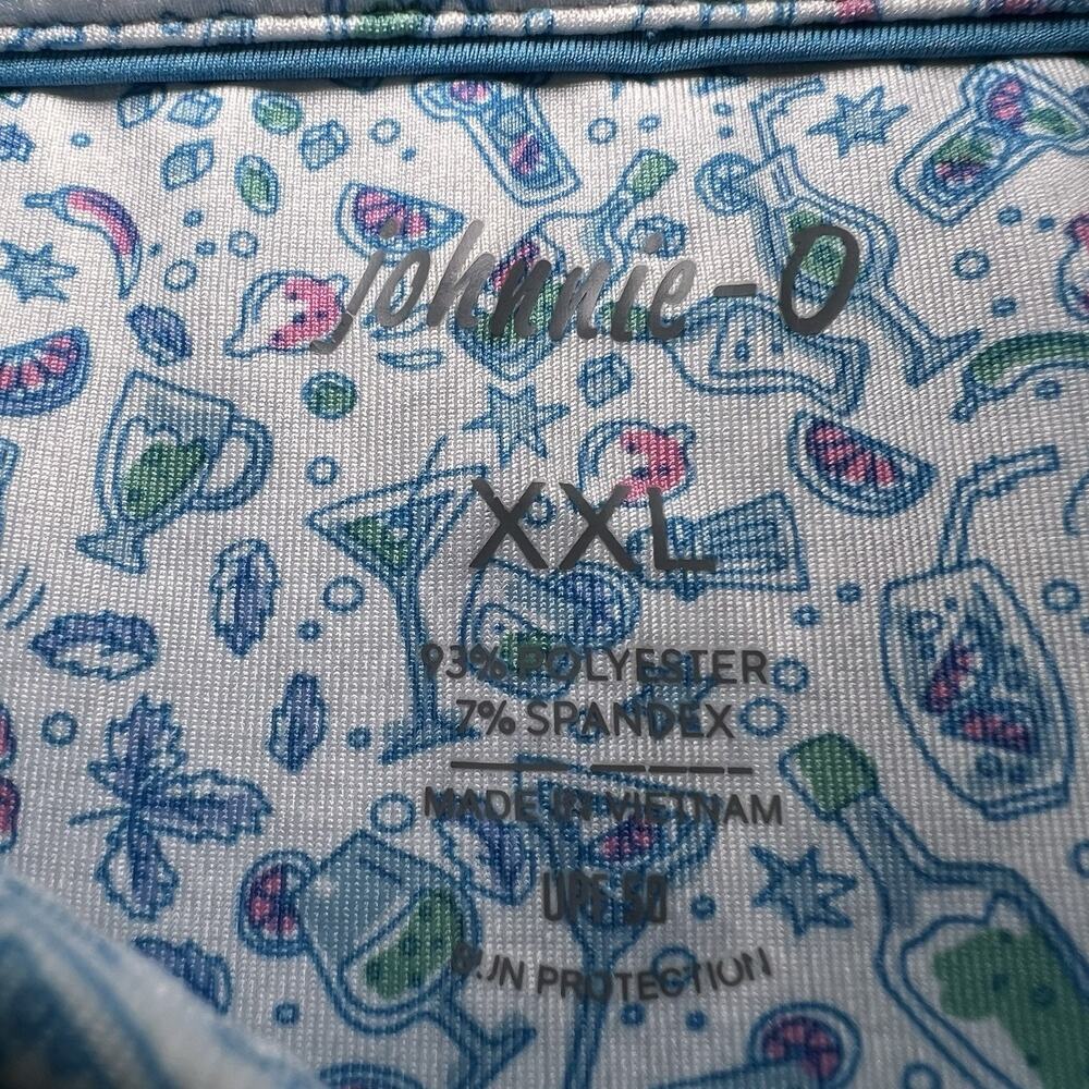 Johnnie-O Hendrick Polo Shirt Size XXL Blue Cocktail Malibu Golf Preppy Active - Picture 4 of 16
